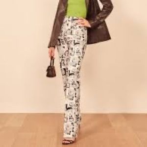 Reformation newsprint jeans; never worn